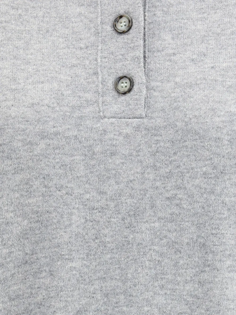Allude Button-fastening Polo Top In Gray