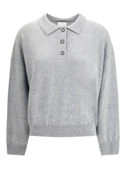 Allude button-fastening polo top