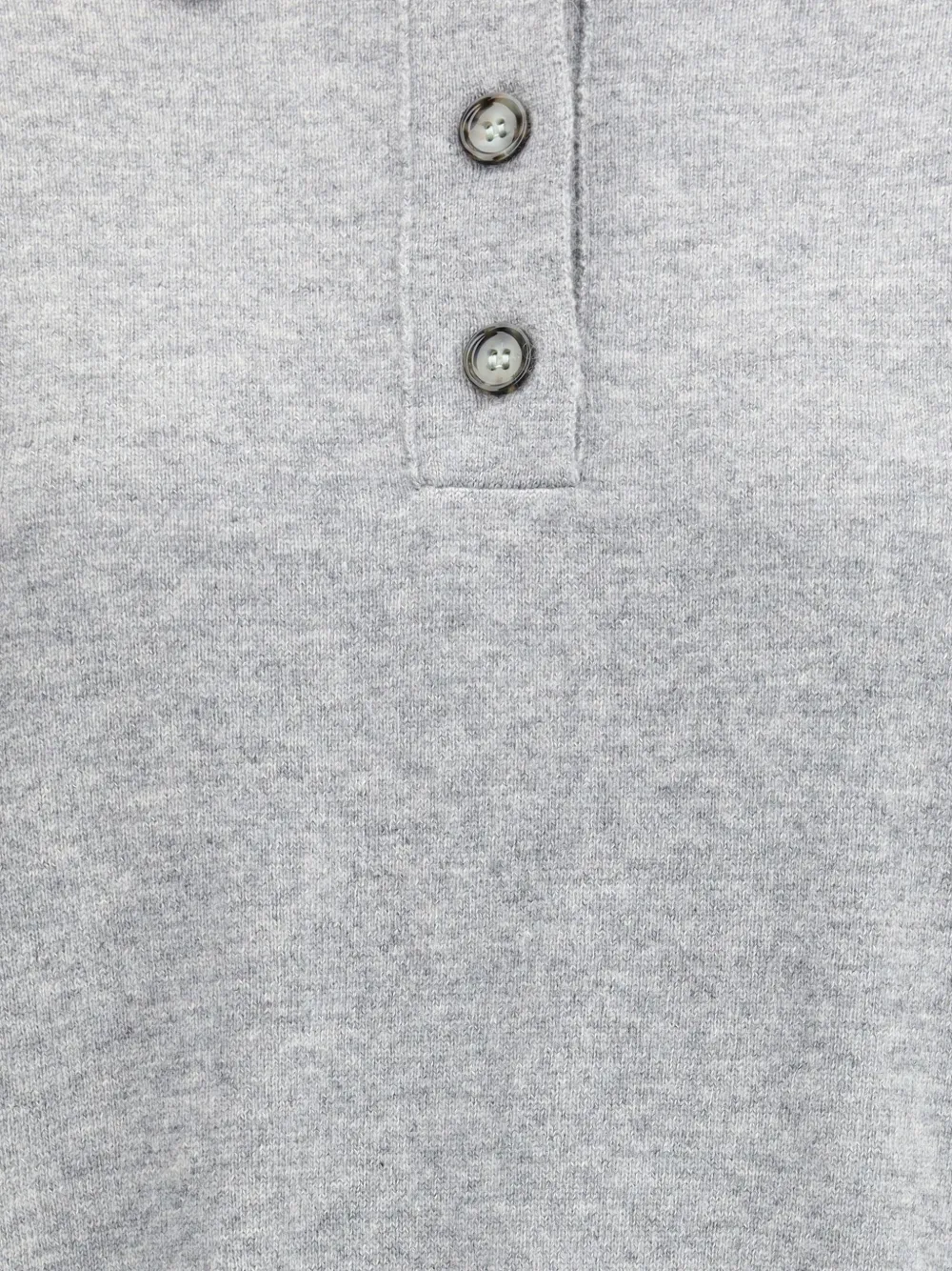Allude Button-fastening Polo Top In Gray