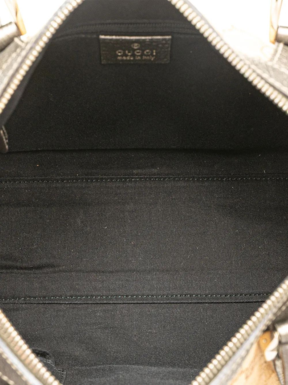 Pre-owned Gucci 2000-2015 Gg Canvas Abbey D Ring Boston Bag In Brown