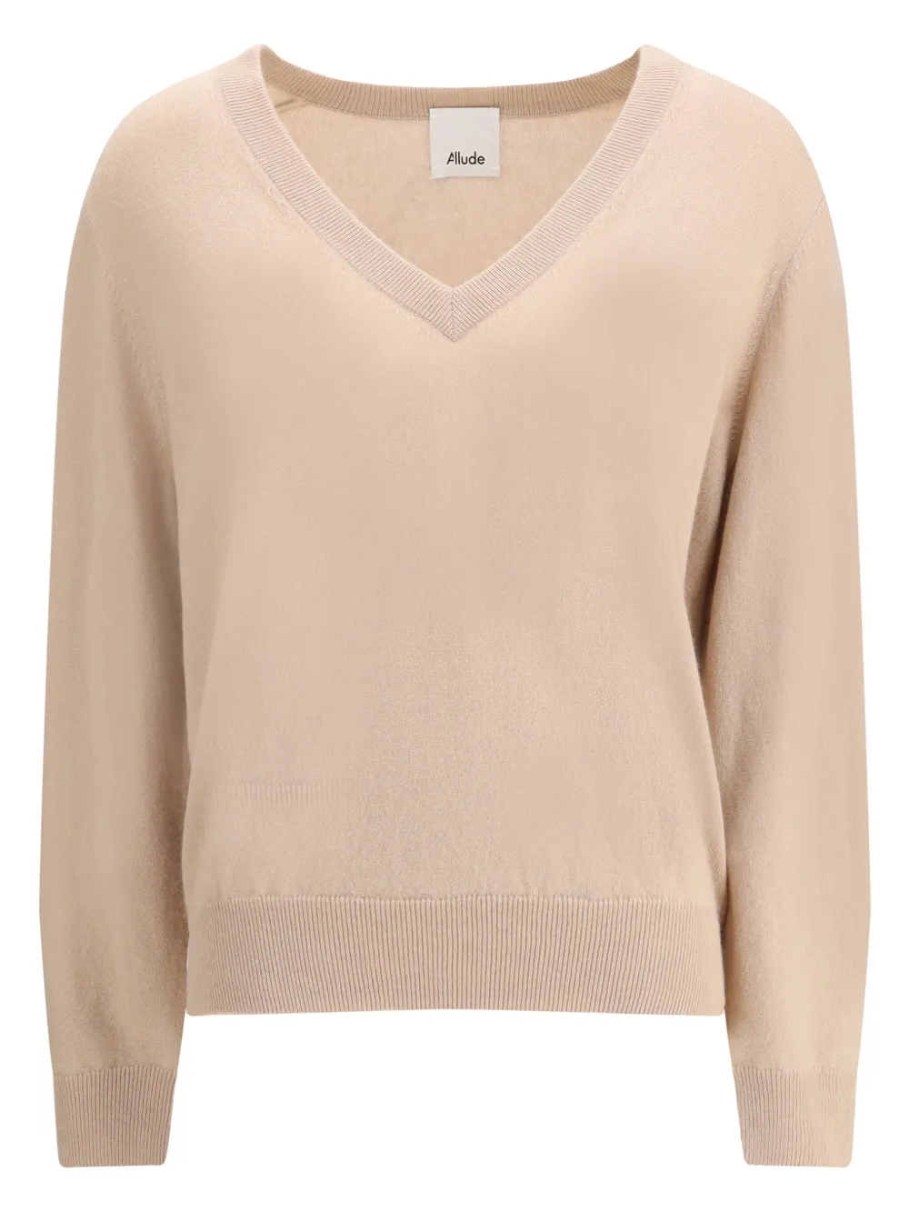 Allude V-neck cashmere sweater | Neutrals | Image 1