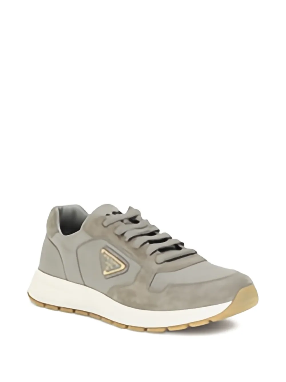 Prada Prax 01 suède veterschoenen Grijs