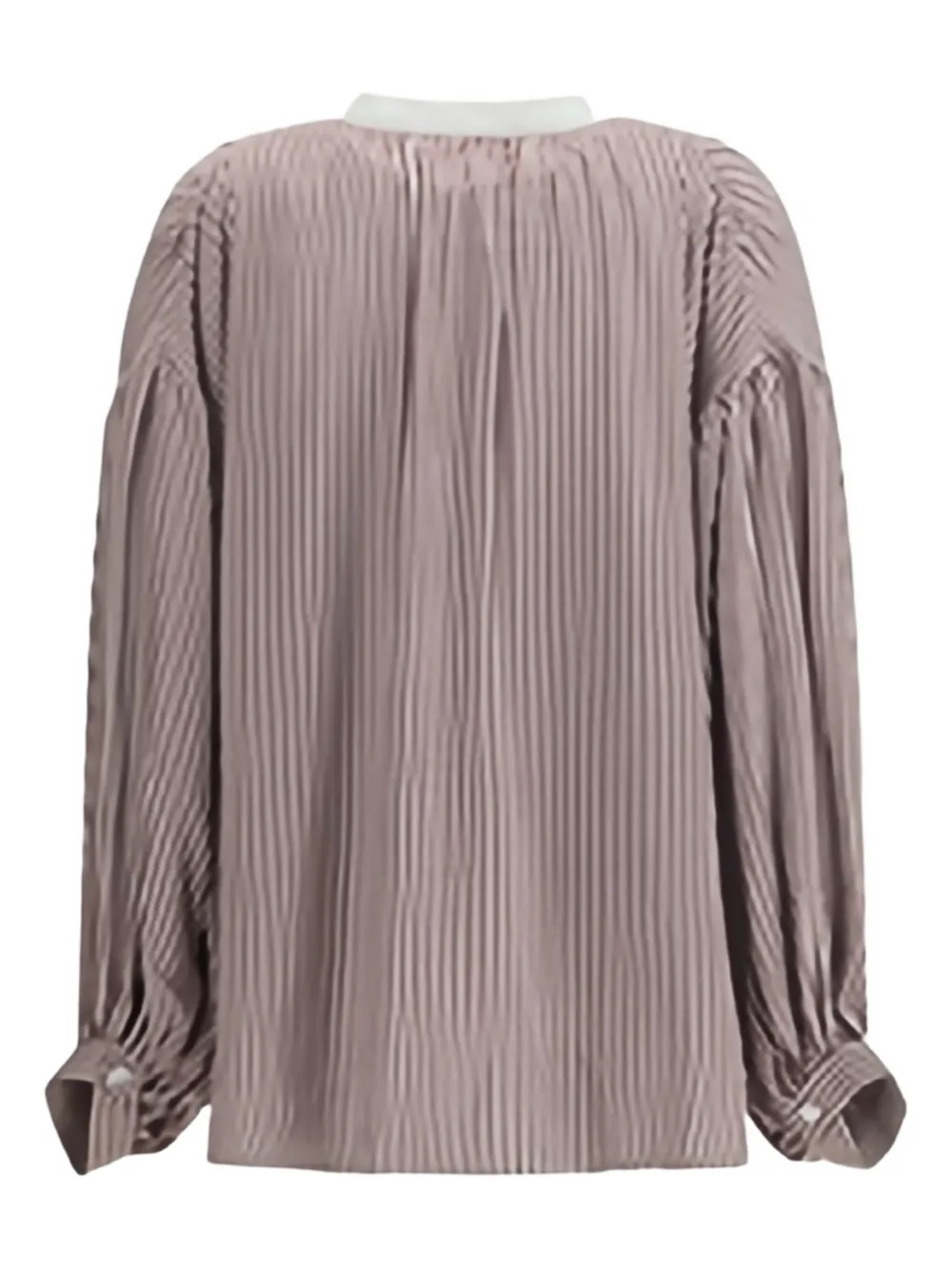 Kristina Ti Gestreepte blouse met ballonmouwen - Rood