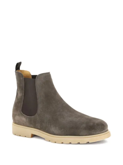 Kiton elastic-panel suede boots