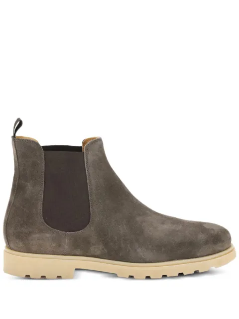 Kiton elastic-panel suede boots