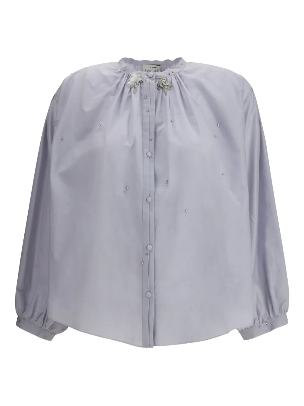 Forte Forte embellished balloon-sleeve shirt | Blue | Image 1