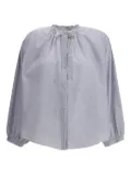 Forte Forte embellished balloon-sleeve shirt - Blue