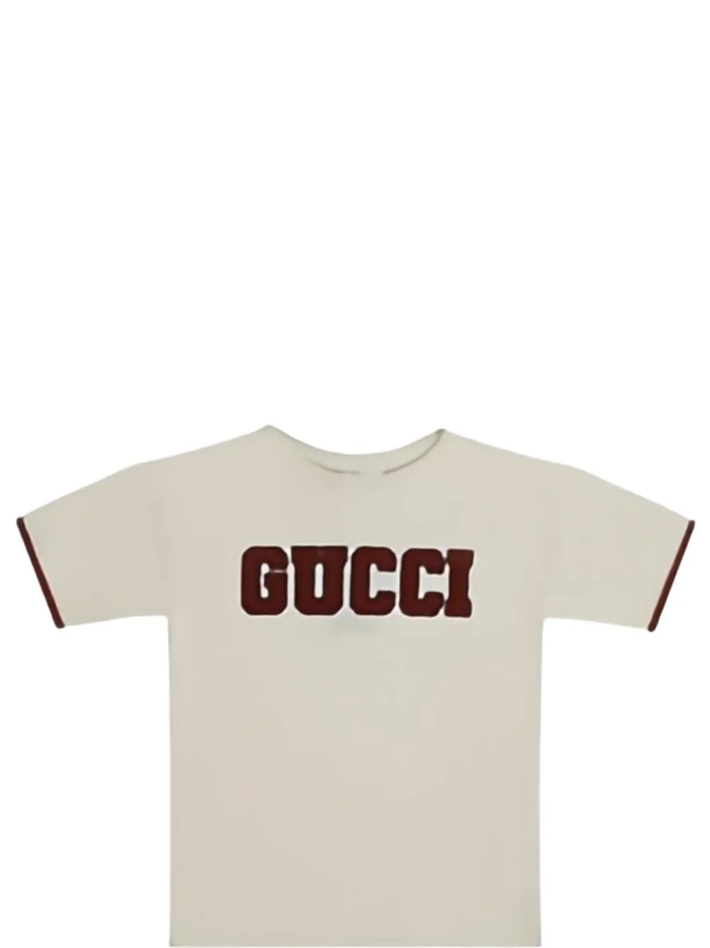 Gucci White/mix Crewneck Embroidered-logo Cotton-jersey T-shirt 4- In Neutral