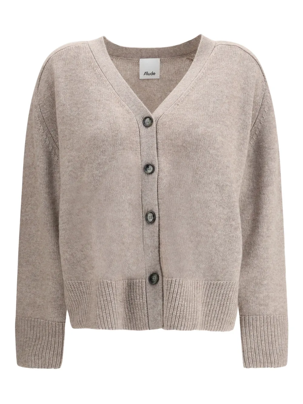 Allude V-neck button-fastening cardigan | Neutrals | Image 1