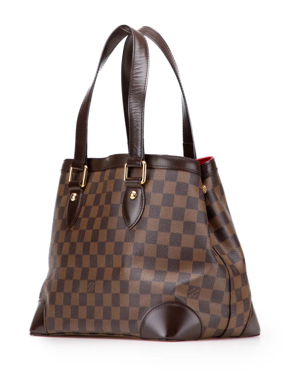Pre-owned Louis Vuitton 2007 Damier Ebene Hampstead Pm Tote Bag In Brown