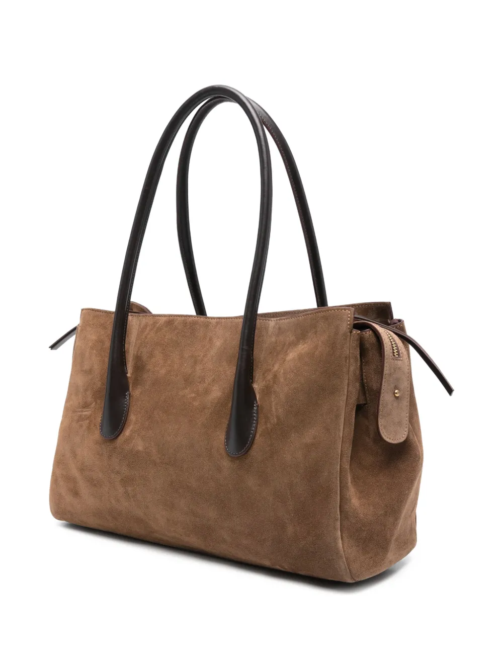 Roberto Festa Suède shopper - Bruin