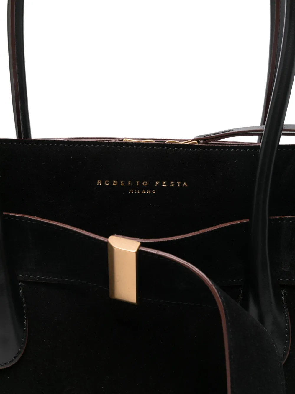 Roberto Festa Suede Tote Bag In Black