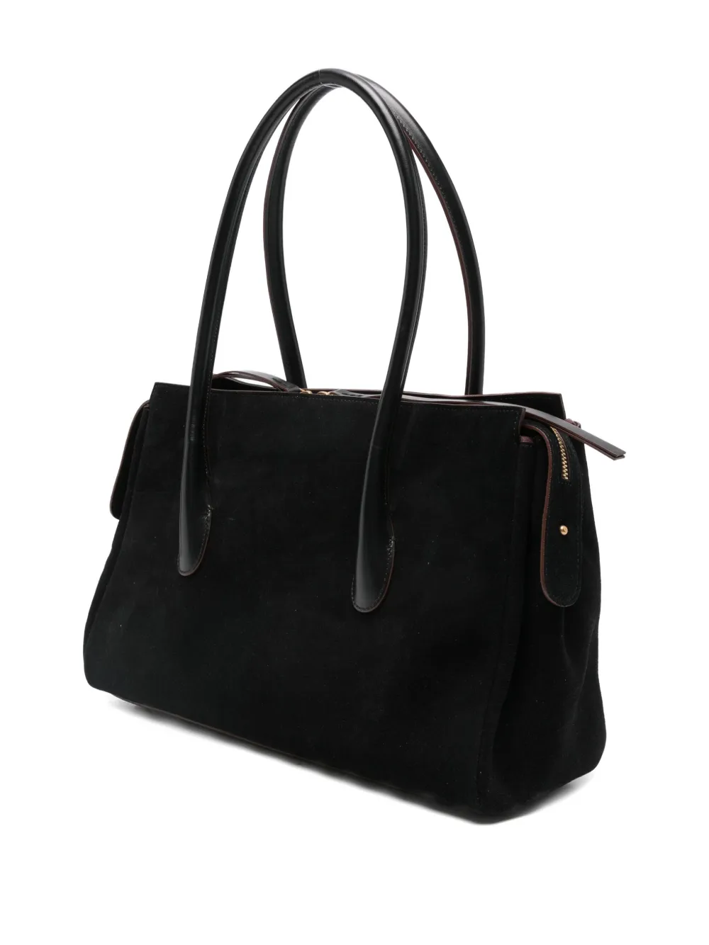 Roberto Festa suede tote bag - Zwart