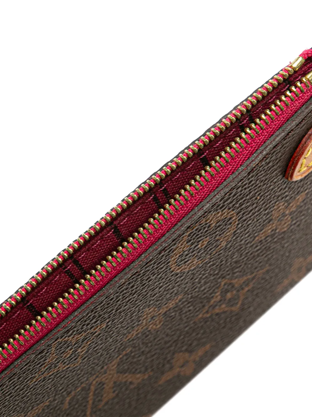 Pre-owned Louis Vuitton 2000-2025 Monogram Neverfull Pouch In Brown