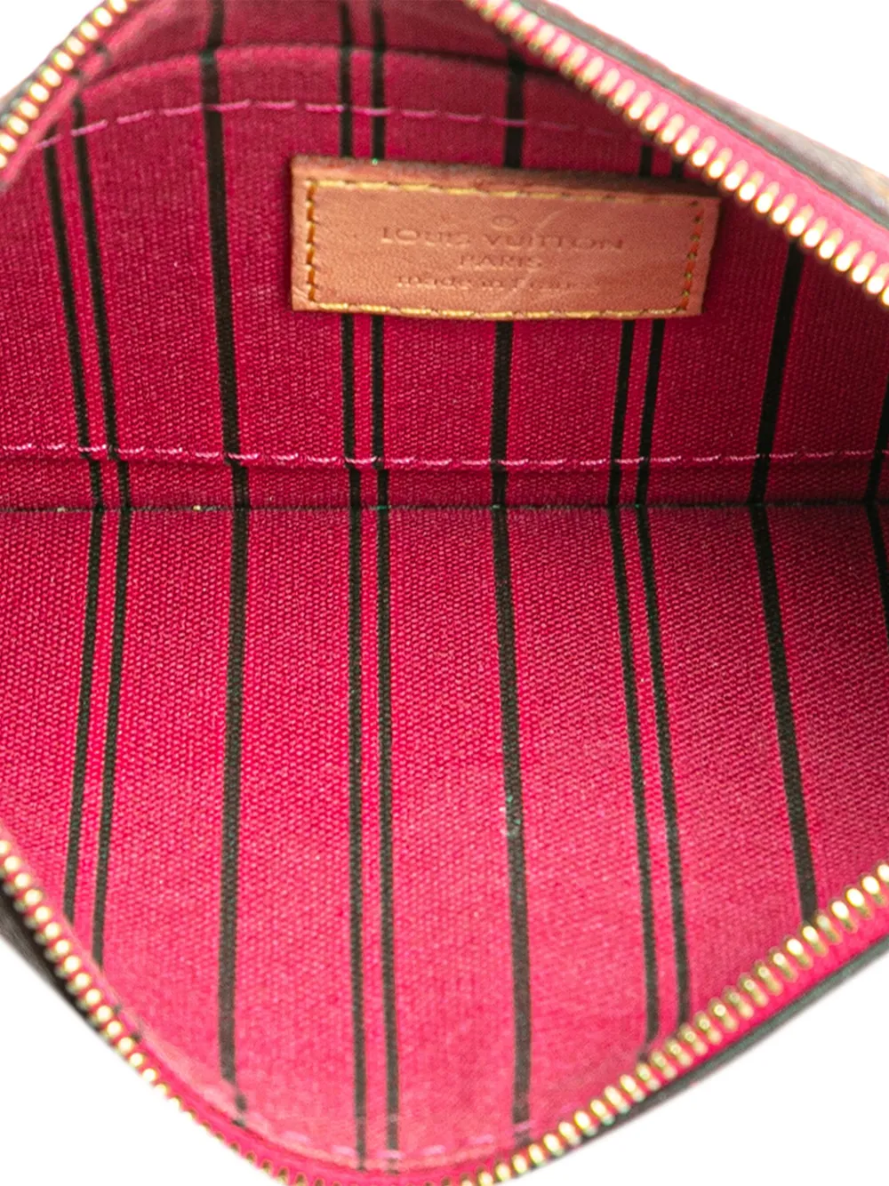 Pre-owned Louis Vuitton 2000-2025 Monogram Neverfull Pouch In Brown