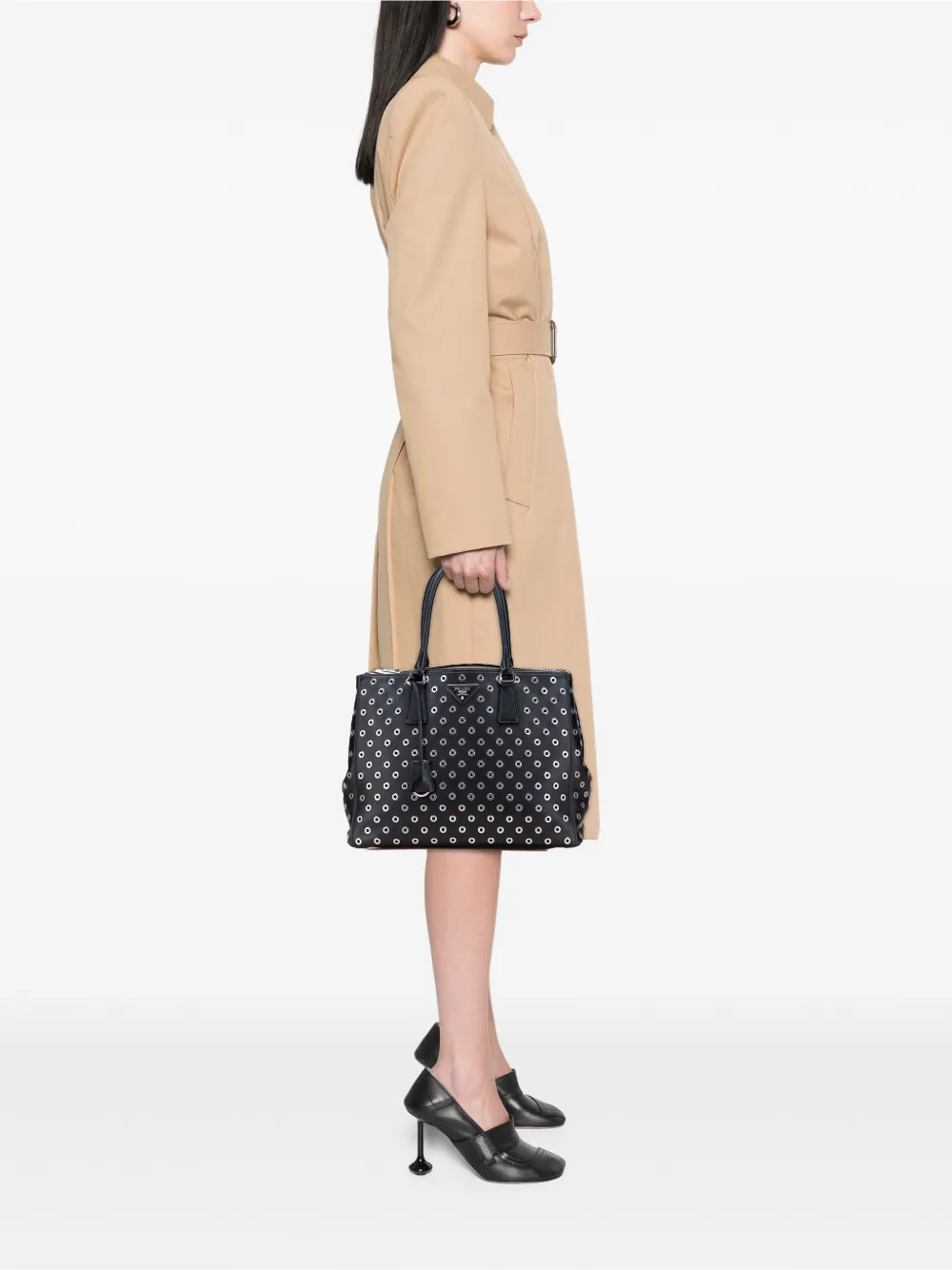 Prada Pre-Owned 2010-2025 Large City Calf Grommet Galleria Double Zip Tote satchel | Pre-Owned | Image 2