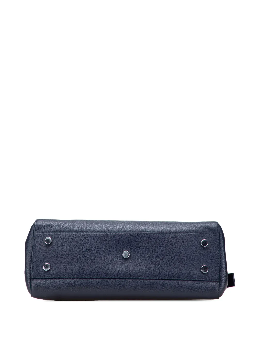 Pre-owned Saint Laurent 2019 Medium Grained Calfskin Cabas Rive Gauche Satchel In Blue