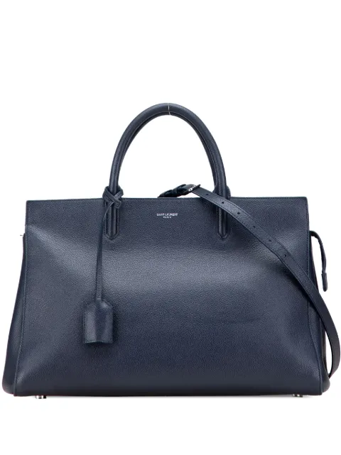 Saint Laurent Pre-Owned 2019 Medium Grained Calfskin Cabas Rive Gauche satchel