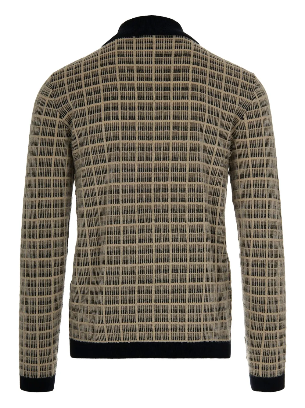 Emporio Armani Geruit poloshirt - Bruin