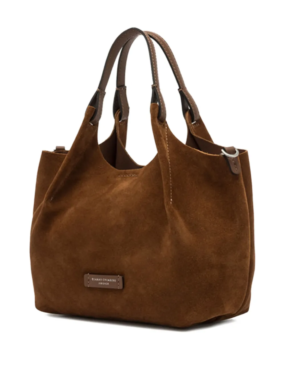 GIANNI CHIARINI Dua suede-leather tote bag Bruin