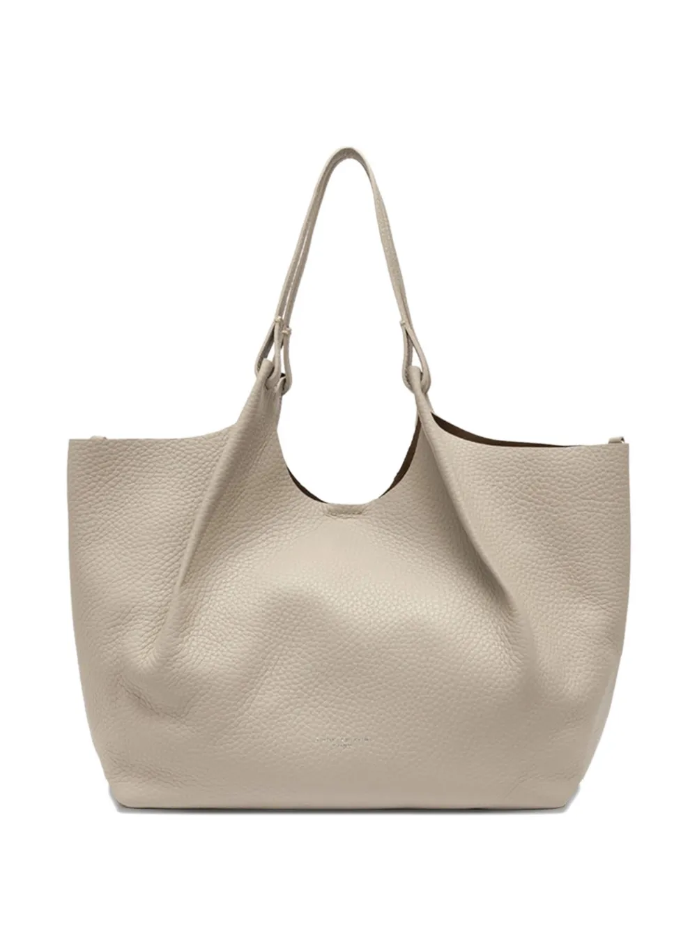 GIANNI CHIARINI Dua grained-leather tote bag Beige