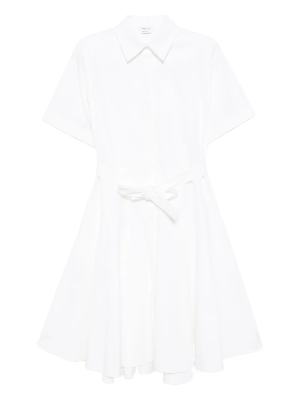 Alexander McQueen belted cotton shirt dress | White | Image 1