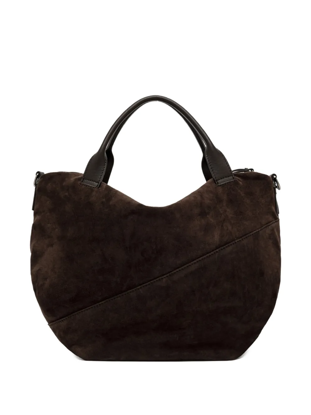 GIANNI CHIARINI Shania suède shopper met ritsdetail Bruin