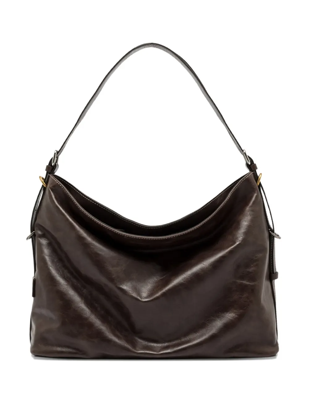 GIANNI CHIARINI Renee leren schoudertas Bruin