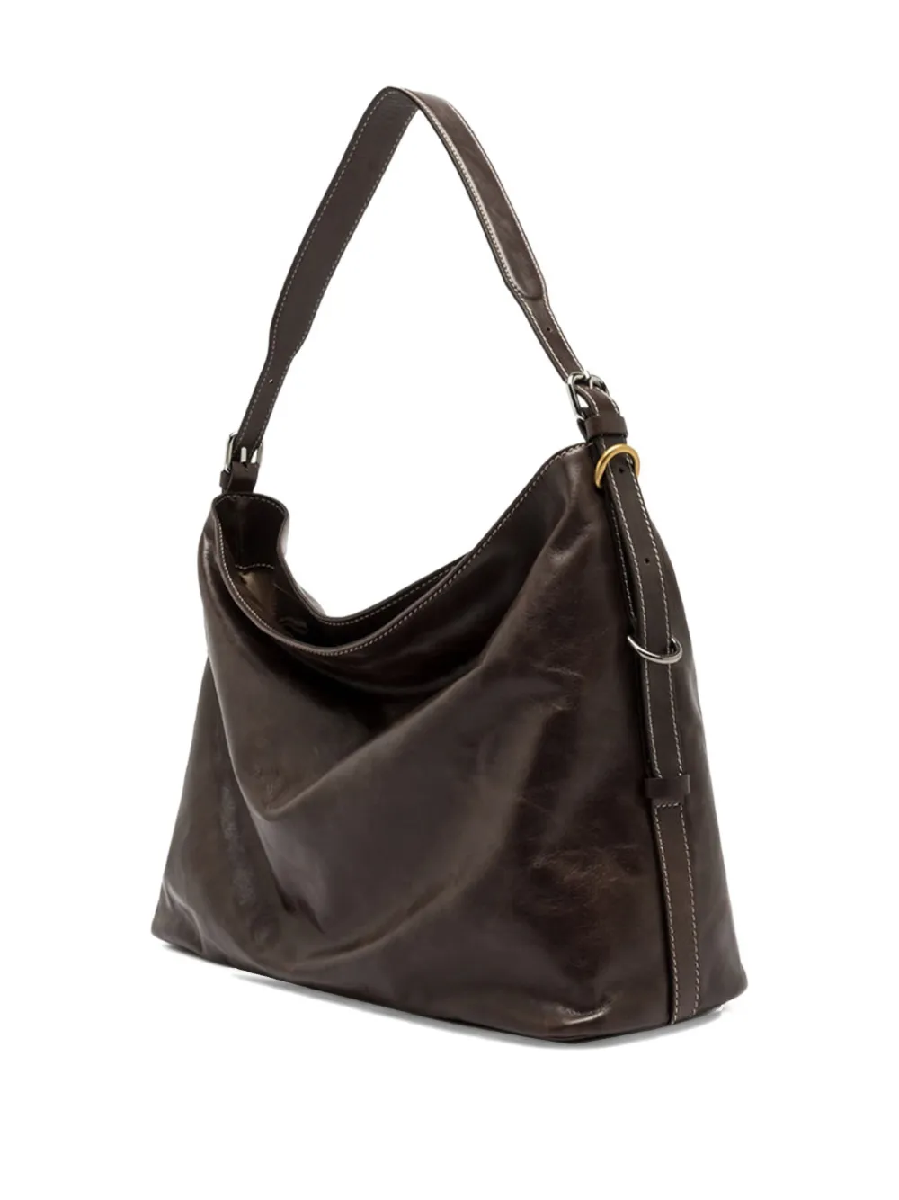 GIANNI CHIARINI Renee leren schoudertas Bruin