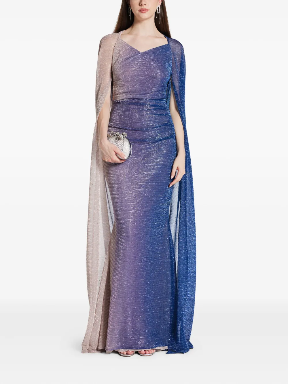 Talbot Runhof Voile avondjurk - Blauw