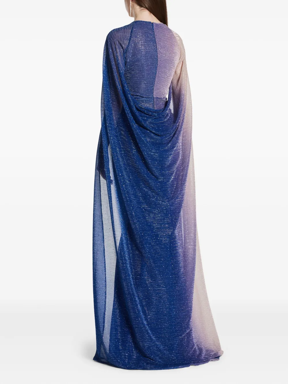Talbot Runhof Voile avondjurk Blauw