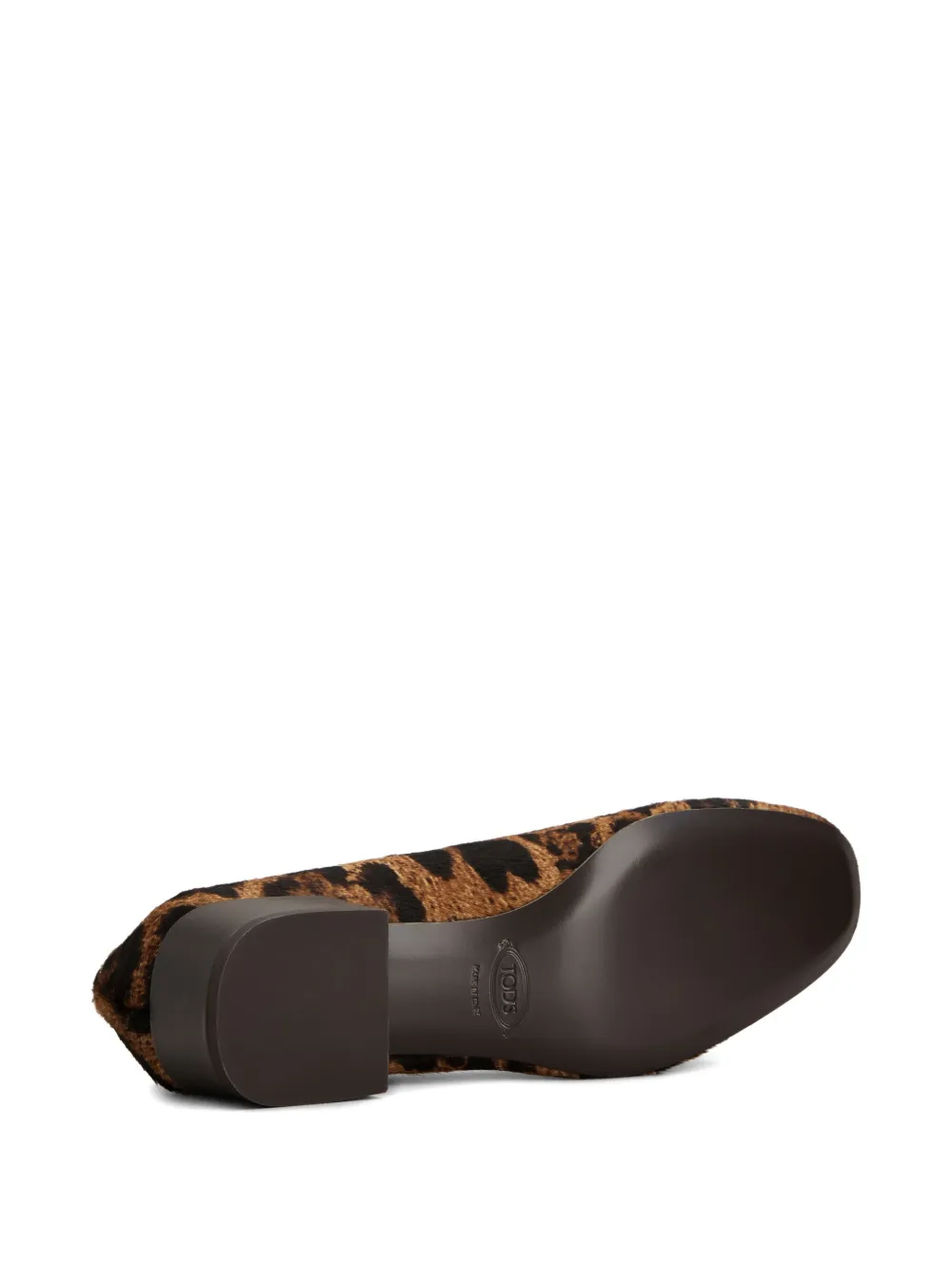 Tod's leopard-print block-heel pumps Brown