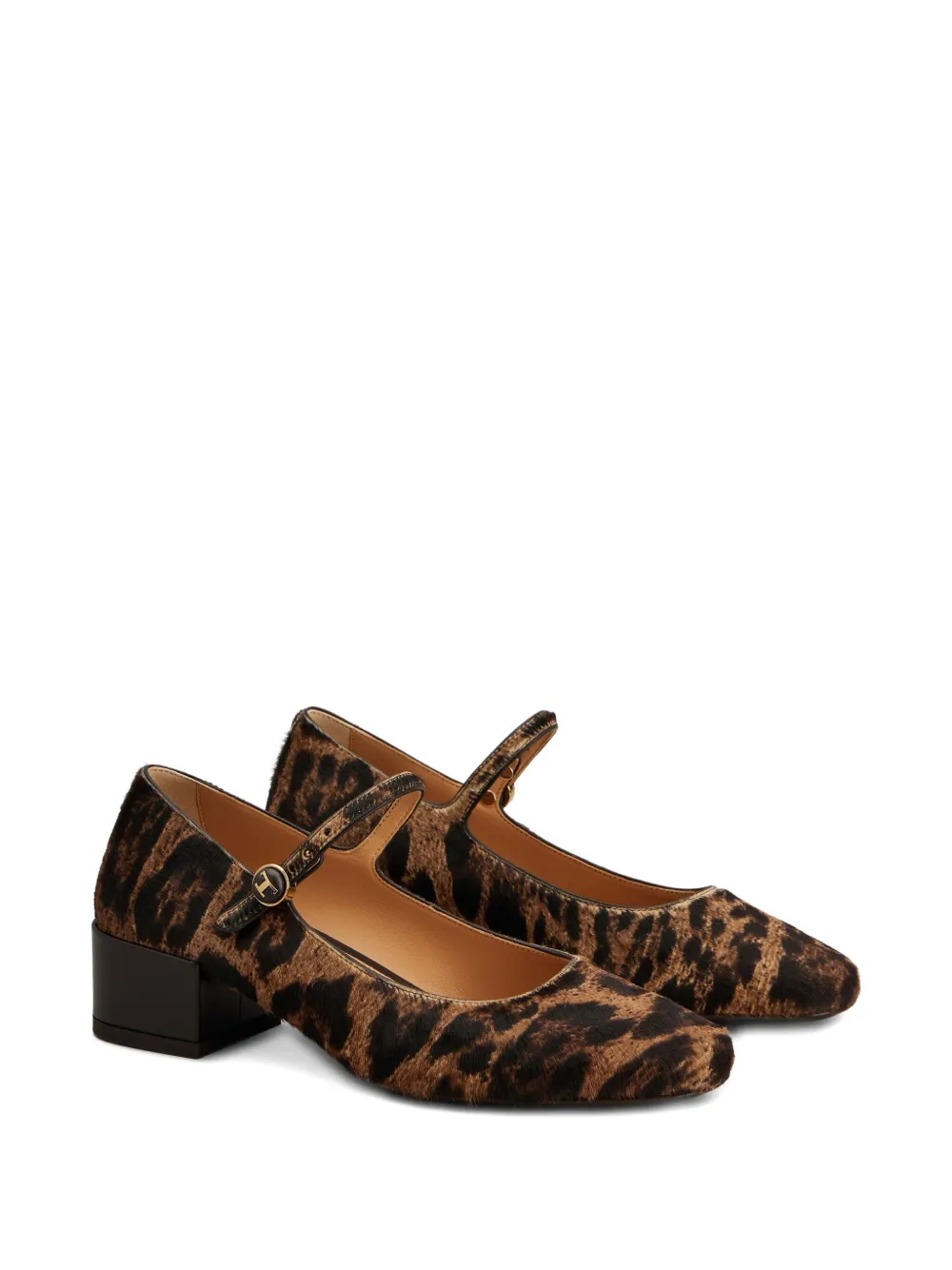 Tod's leopard-print block-heel pumps Brown