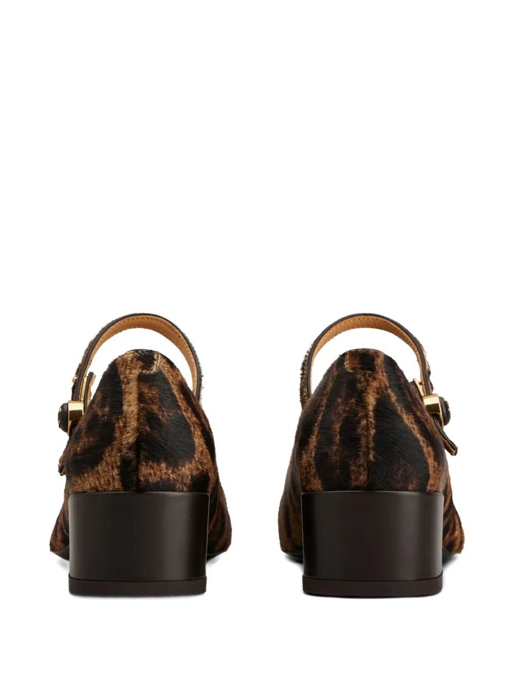 Tod's leopard-print block-heel pumps Brown