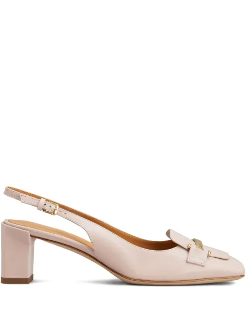 Tod's leather heeled pumps