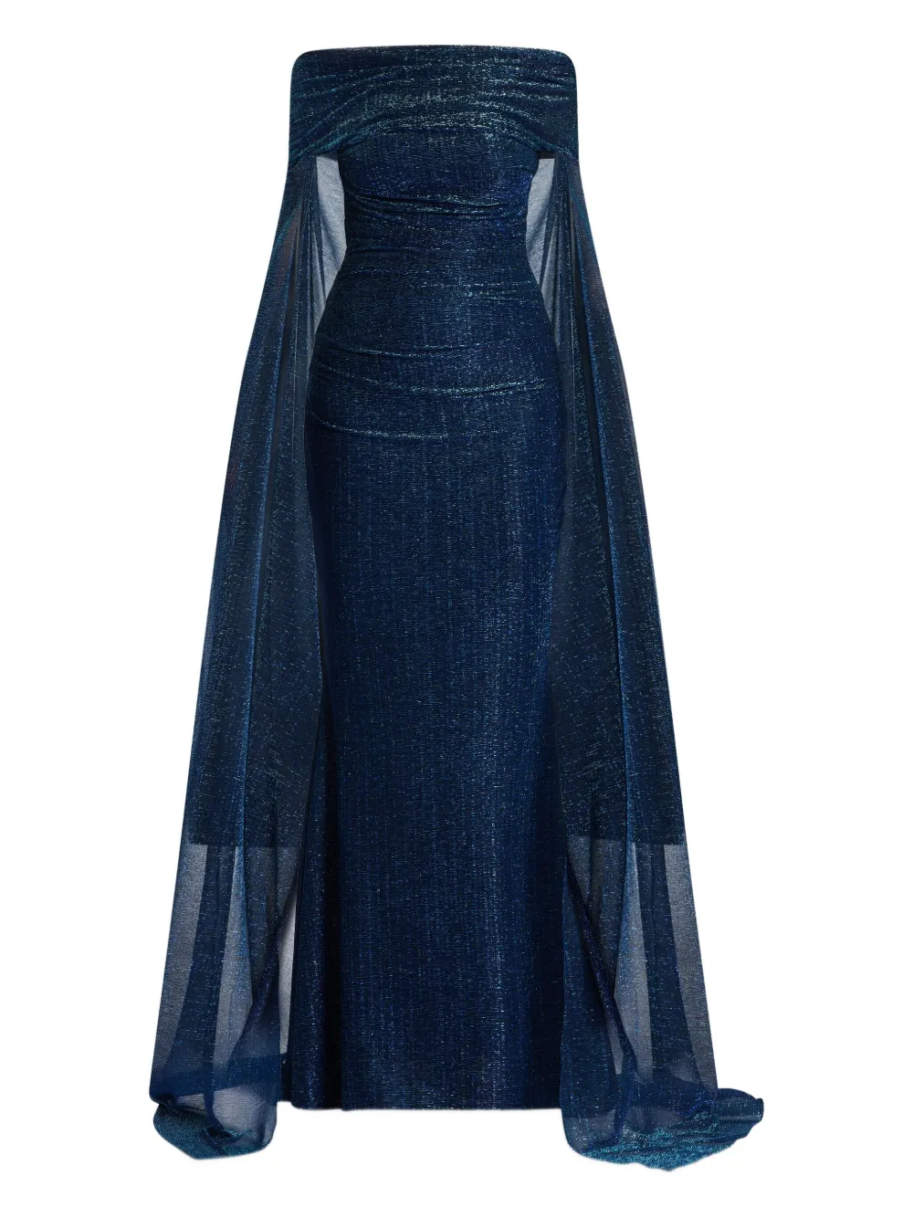 Talbot Runhof Matrix Gown Dress In Blue