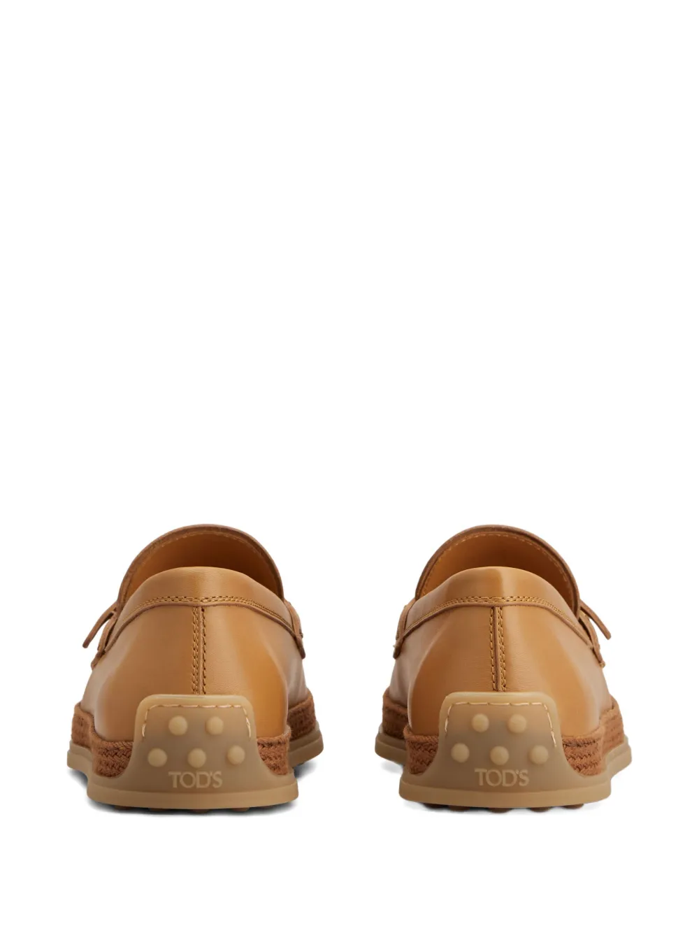 Tod's buckle-detail leather loafers Brown
