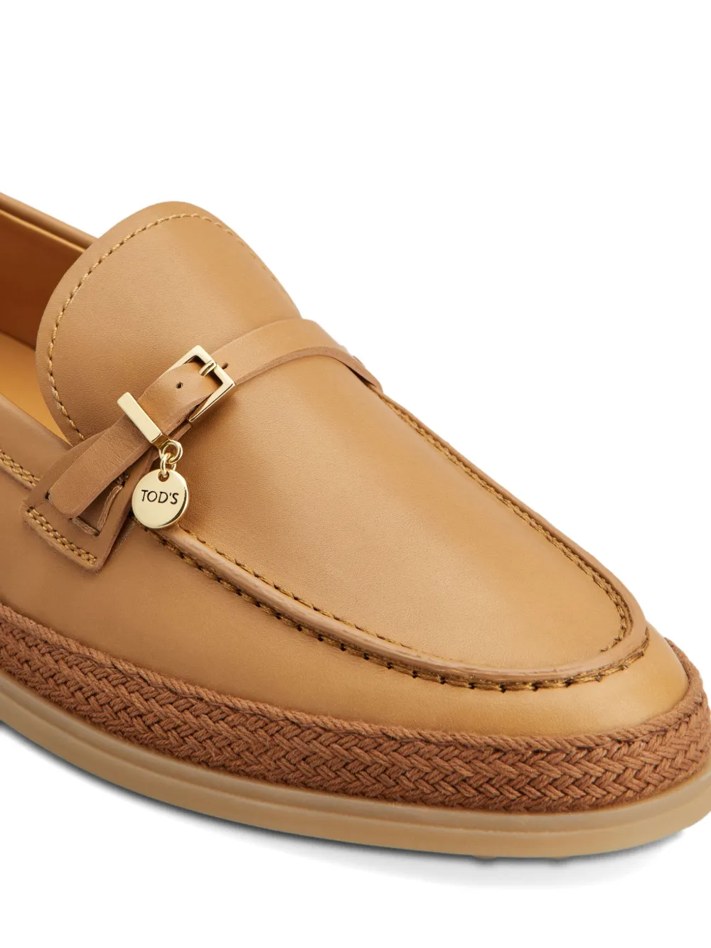 Tod's buckle-detail leather loafers Brown