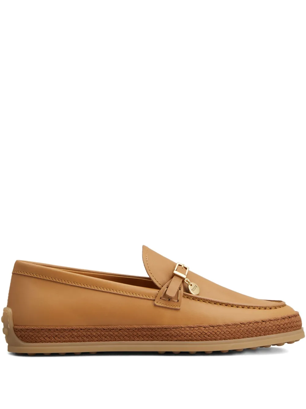 Tod's buckle-detail leather loafers Brown