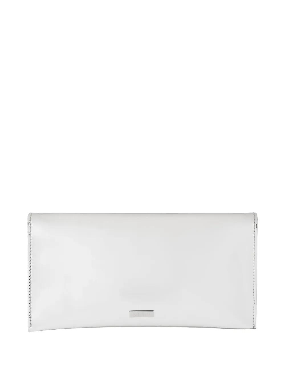 Aquazzura metallic-leather clutch bag - Grigio