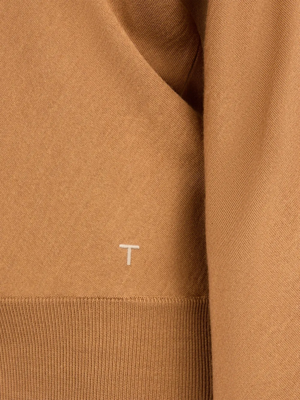 Tod's V-neck Wool-silk Blend Sweater In Orange