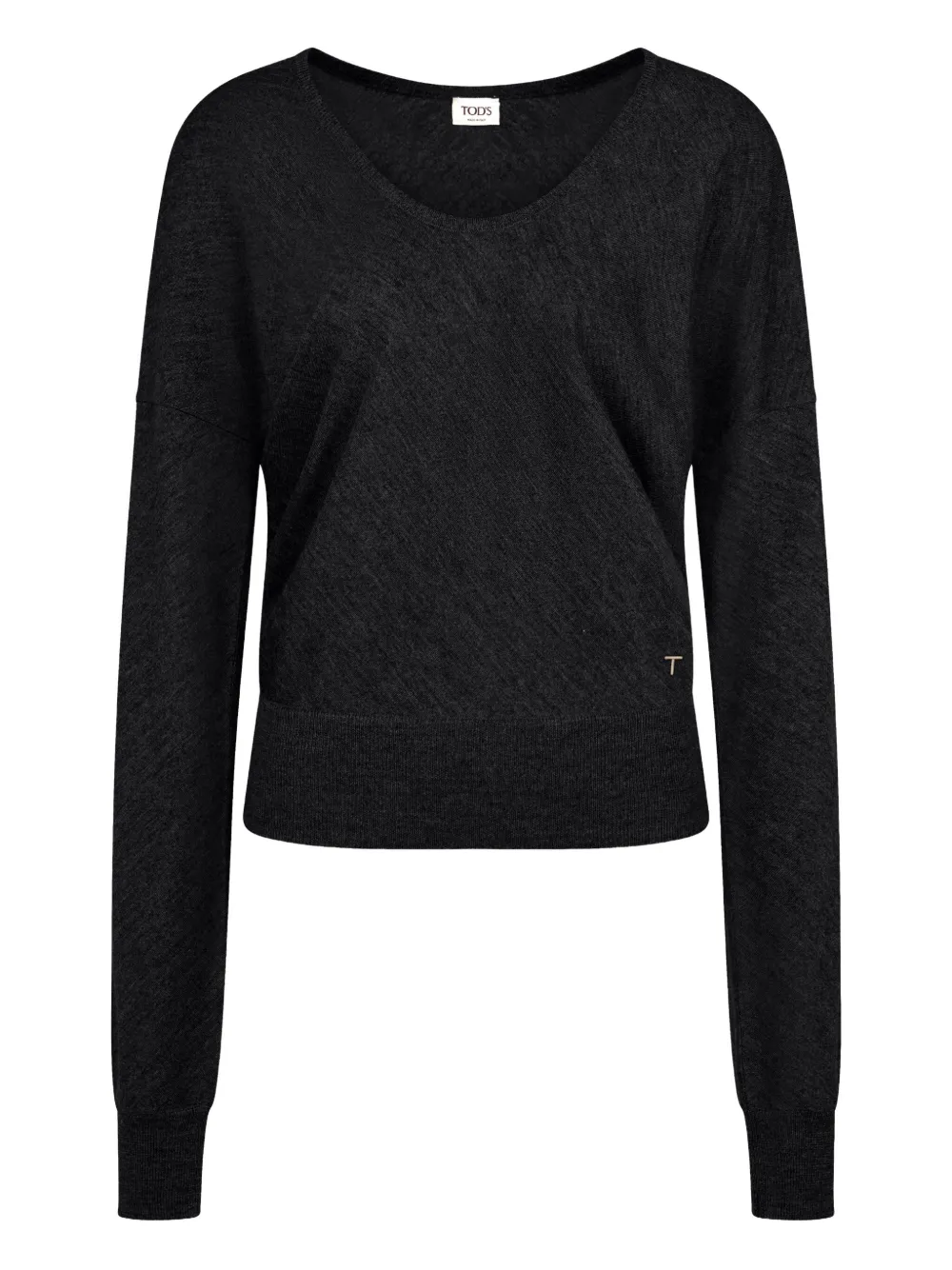 Tod's Logo-embroidered Sweater In Black
