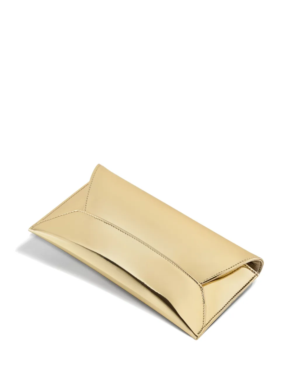 Aquazzura Metallic Envelope Clutch In Yellow