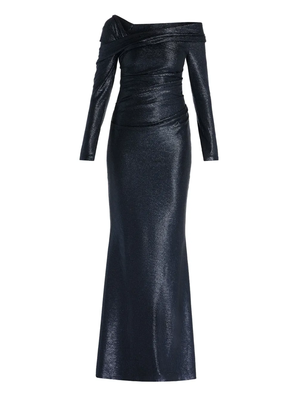 Talbot Runhof Mirrorball Gown Dress In Blue