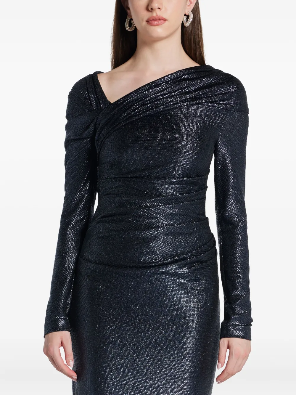 Talbot Runhof Mirrorball avondjurk Blauw