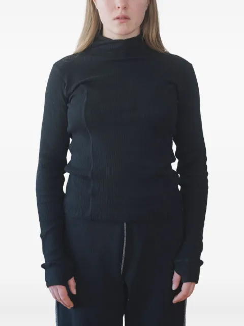 Baserange ribbed hooded top