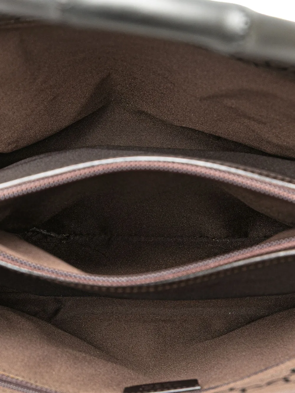Pre-owned Gucci 2000-2015 Gg Nylon Bamboo Satchel In Brown