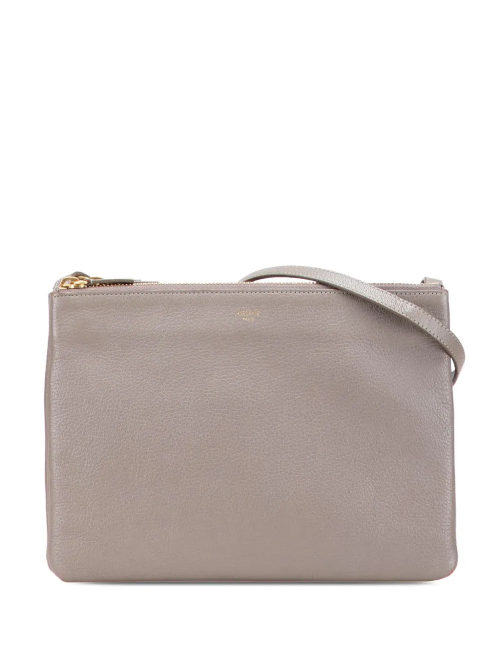 Céline Pre-Owned 2015 ラージ ラムスキン トリオ ショルダーバッグ - ブラウン Céline Pre-Owned 2015 ラージ ラムスキン トリオ ショルダーバッグ - ブラウン