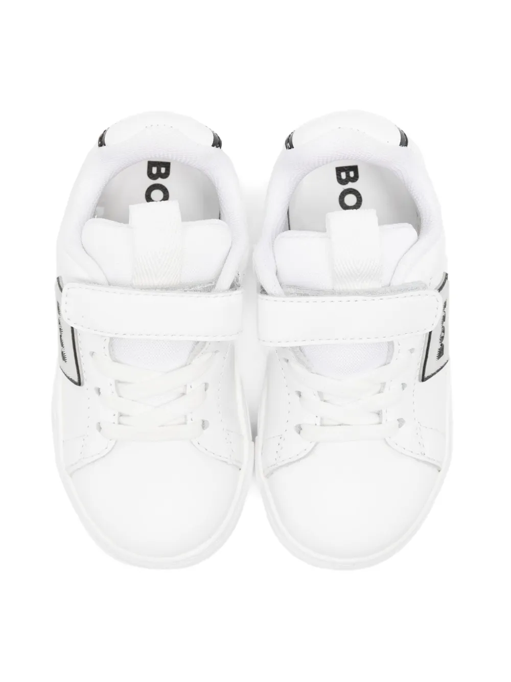 BOSS Kidswear logo strap sneakers Wit