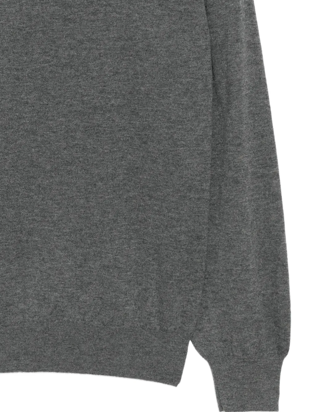 Ferragamo T-shirt met V-hals en lange mouwen Grijs